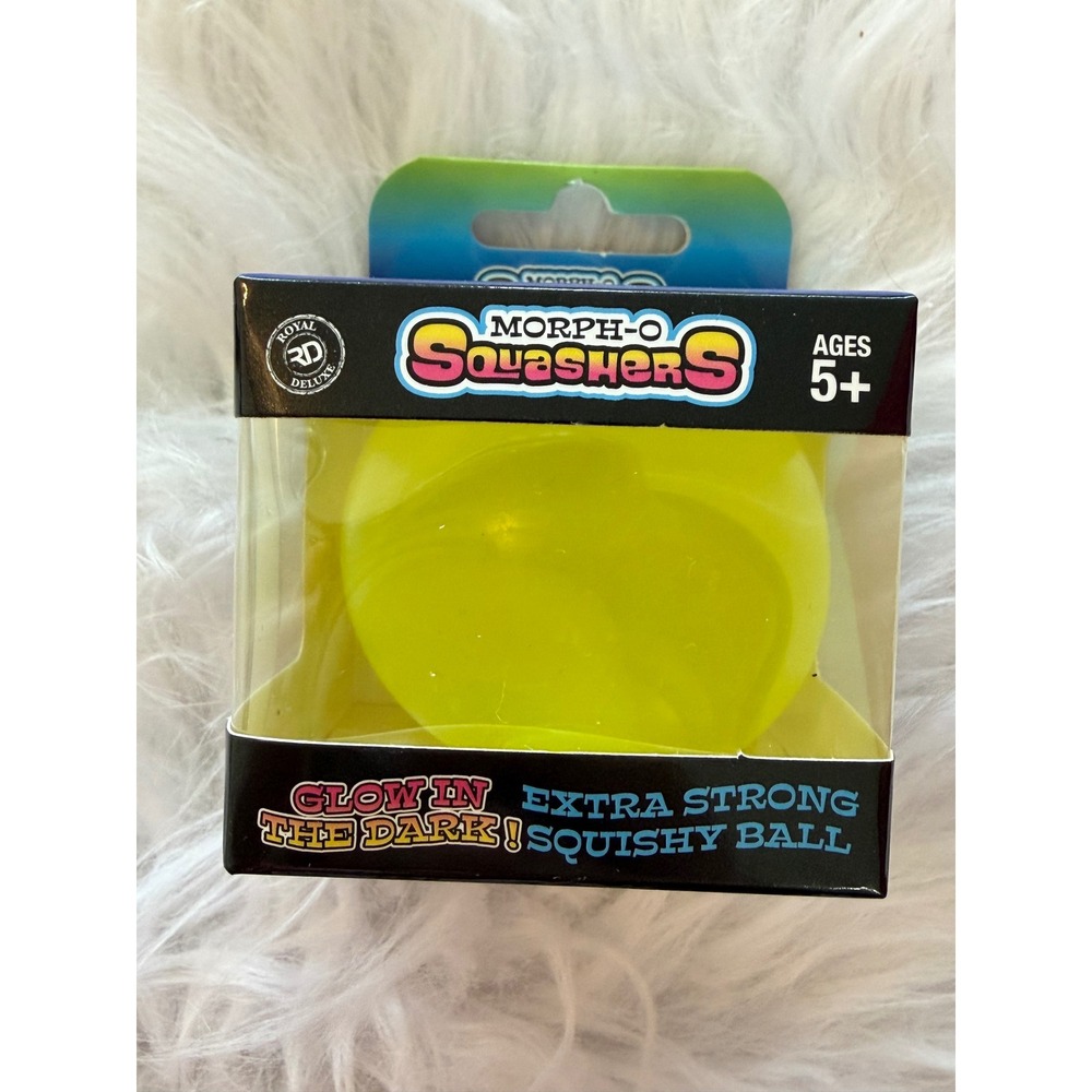 Royal Deluxe Morph-O Squashers Glow in the Dark Squishy Ball Yellow TY81116